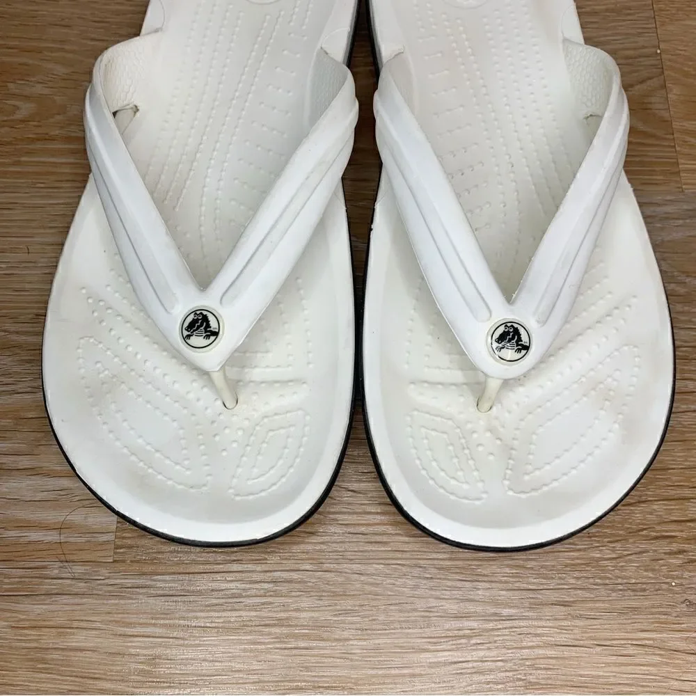 Crocs Unisex White Flip Flop Sandals